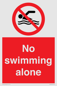 No swimming alone